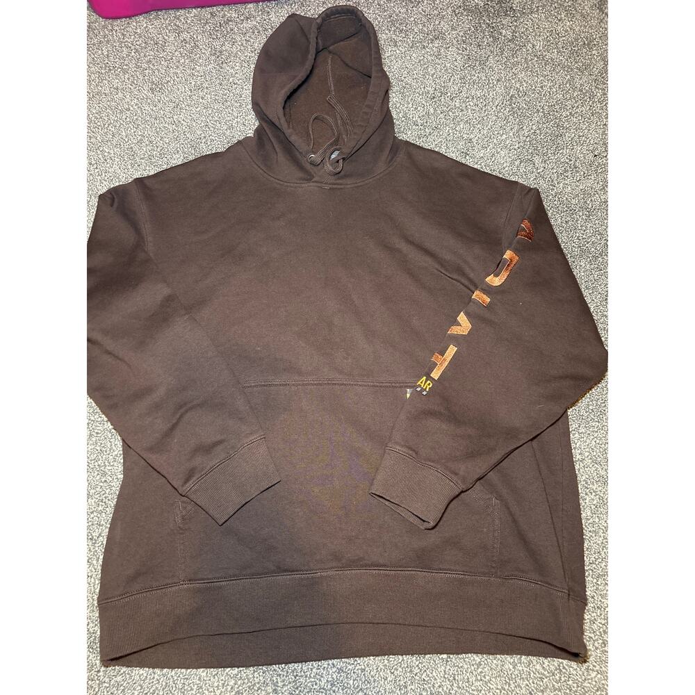 Men's Ariat Brown/Caramel Rebar Hoodie XL